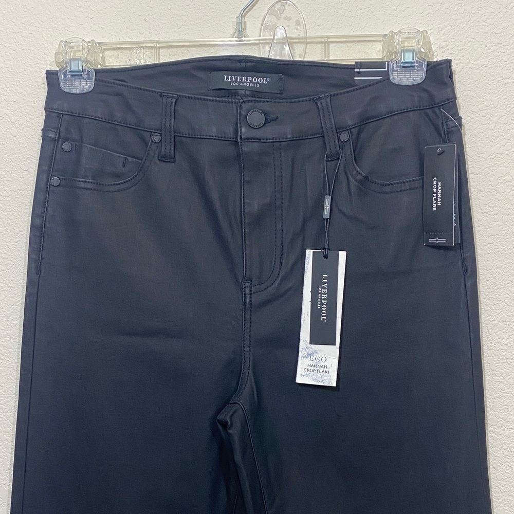 LIVERPOOL Hannah Crop Flare Coated Jean Pants MSRP $109 Women's Size 12/31 - Picture 4 of 9